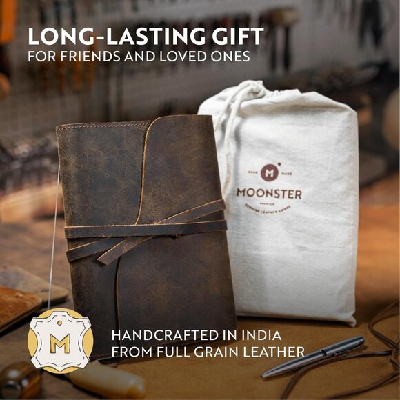 Leather Journal Refillable Notebook - Writing Journals for Women, Mens Journal - Picture 6 of 6